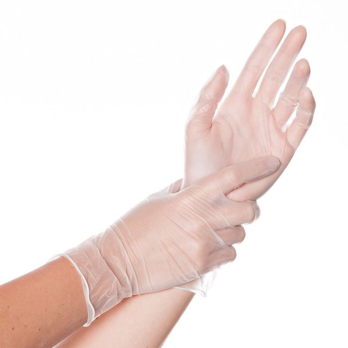  Vinyl disposable gloves Size: M